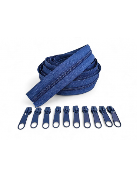 PACK 5 METROS CREMALLERA AZUL OSCURO MAS 10 CURSORES C/212