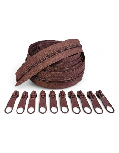 PACK 5 METROS CREMALLERA MARRÓN MAS...