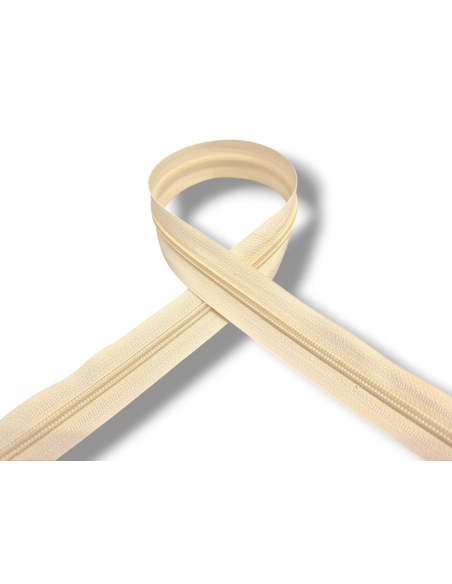 CREMALLERA BEIGE 001 POR METROS NYLON MAYA 5