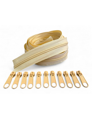 PACK 5 METROS CREMALLERA BEIG MAS 10...