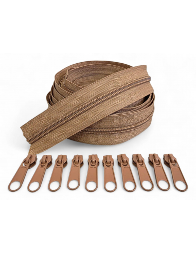 PACK 5 METROS CREMALLERA BEIGE MAS 10...