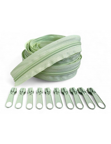 PACK 5 METROS CREMALLERA VERDE MENTA...