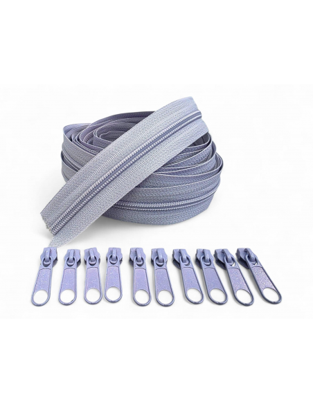 PACK 5 METROS CREMALLERA MALVA MAS 10 CURSORES C/158