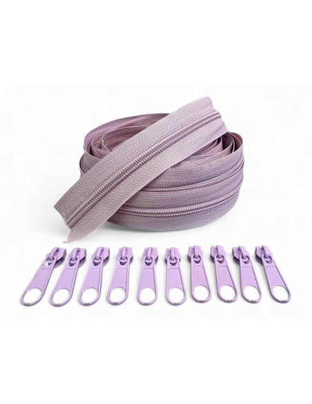 PACK 5 METROS CREMALLERA MALVA MAS 10 CURSORES C/157