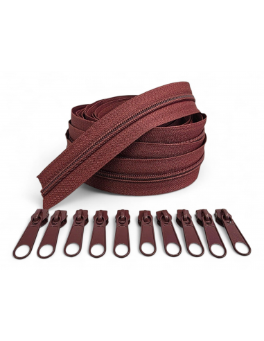 PACK 5 METROS CREMALLERA MARRÓN MAS...
