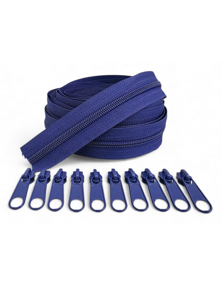 PACK 5 METROS CREMALLERA LILA OSCURO MAS 10 CURSORES C/208