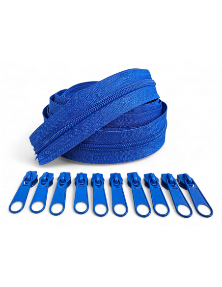 PACK 5 METROS CREMALLERA AZUL MAS 10 CURSORES AL TONO C/204