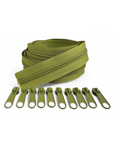 PACK 5 METROS CREMALLERA VERDE 10...