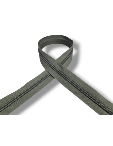 CREMALLERA VERDE KAKI 168 POR METROS NYLON MAYA 5