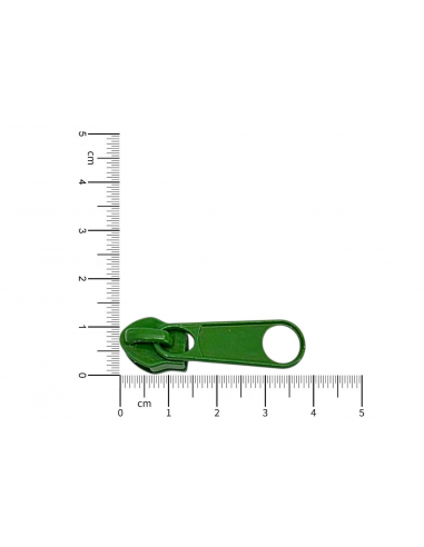 CURSOR METÁLICO PARA CREMALLERA POR METROS DE NYLON-5 VERDE 199