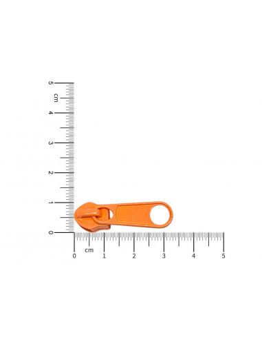 CURSOR METÁLICO PARA CREMALLERA POR METROS DE NYLON-5 NARANJA 129