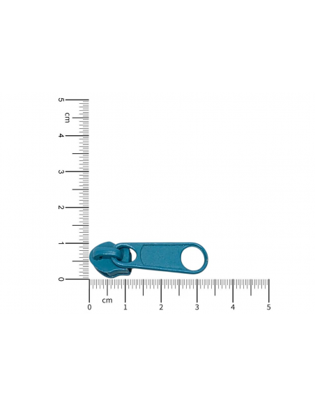 CURSOR METÁLICO PARA CREMALLERA POR METROS DE NYLON-5 AZUL TURQUESA 192