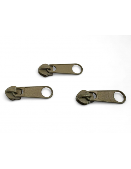 CURSOR METÁLICO PARA CREMALLERA POR METROS DE NYLON-5 VERDE KAKI 172