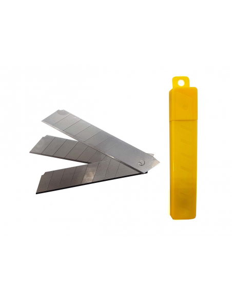 PAQUETE DE 10 CUCHILLAS DE CUTTER DE 18MM