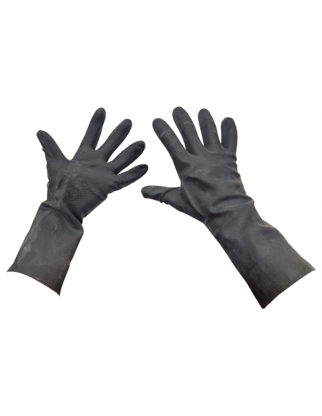 GUANTES DE GOMA NEGRO TALLA 10 XL