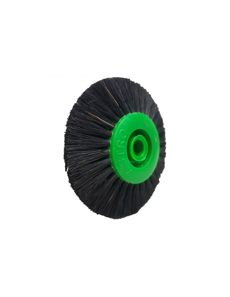 CEPILLO CONVERGENTE 80MM.  NEGRA 4 HILERAS NUCLEO PLASTICO VERDE